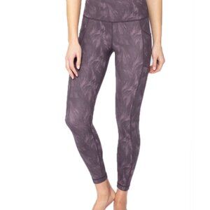 90 Degree Mauve Feather Print Leggings XS